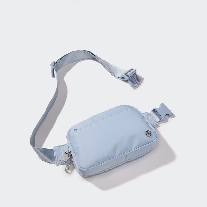 Pander Everywhere Belt Bag for Women, 5 Zipper Pockets Nylon Crossbody Fanny Pack Purse (Windmill Blue). - Image 2
